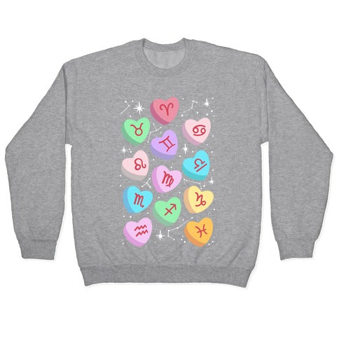 Horoscope Candy Hearts Crewneck Sweatshirt